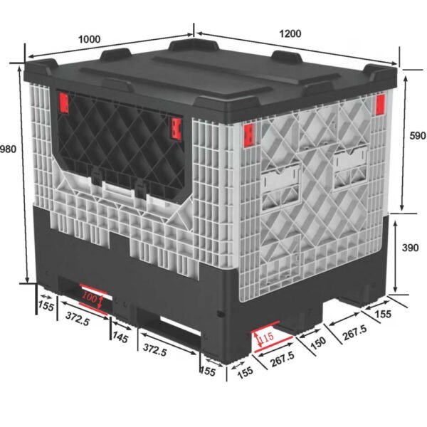 Collapsible Plastic Pallet Crates - Image 2